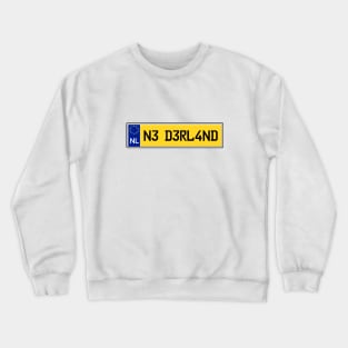 Netherlands car license plate Crewneck Sweatshirt